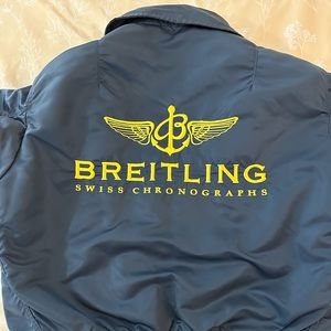 Alpha Industries Breitling Swiss Chronographs Flyers Jacket Sz L, Used.